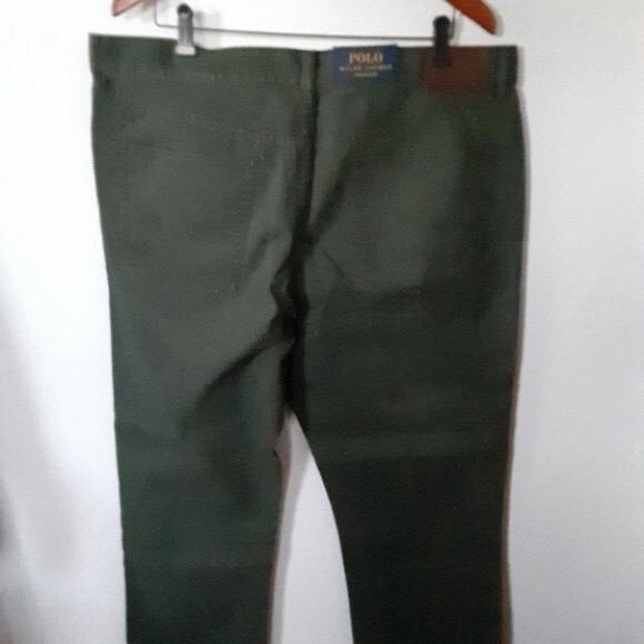 Polo Ralph Lauren 650 Men Jeans Size 40x27 Angler Green Straight Fit - Picture 7 of 9